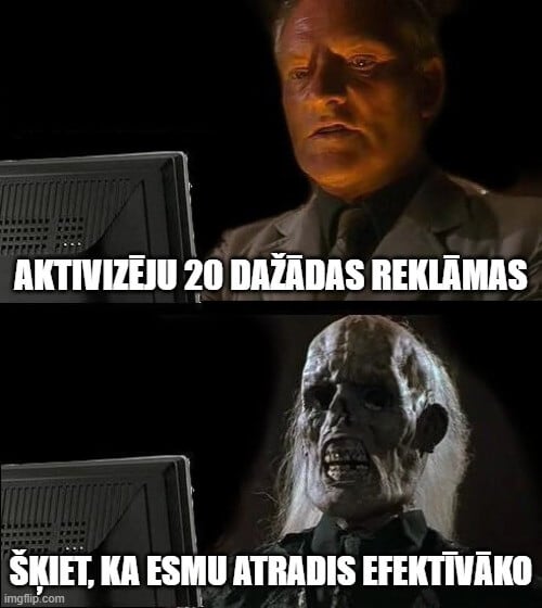esmu aktivizejis 20 dazadas reklamas